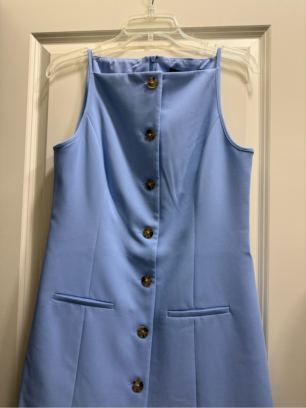 French Connection Azra Twill Square Neck Dress - Picture 8 of 10